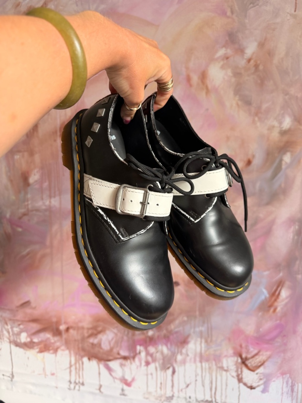 Dr. Martens Black Leather Lace-Up Shoe